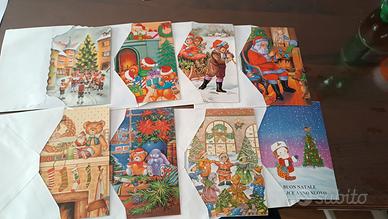 lotto 8 cartoline natalizie anni '90 perfette