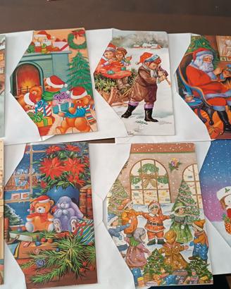 lotto 8 cartoline natalizie anni '90 perfette