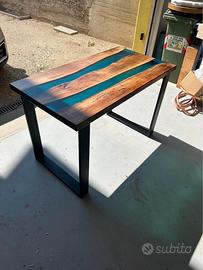 Tavolo scrivania legno/resina