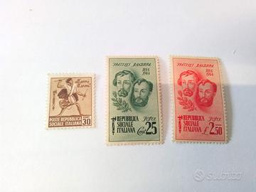 Francobolli Repubblica Sociale Italiana del 1944