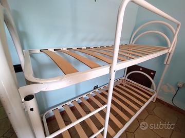 Telaio struttura letto a castello bianco