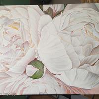 Quadro moderno "Peonie in luce".100×70cm(Acrilico)