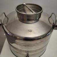 Botte in acciaio inox 50 litri con rubinetto