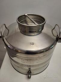 Botte in acciaio inox 50 litri con rubinetto