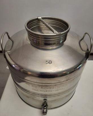 Botte in acciaio inox 50 litri con rubinetto