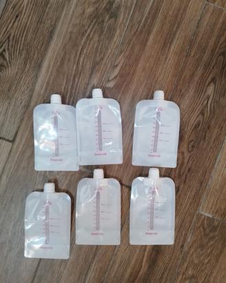 6 sacche conservazione latte materno