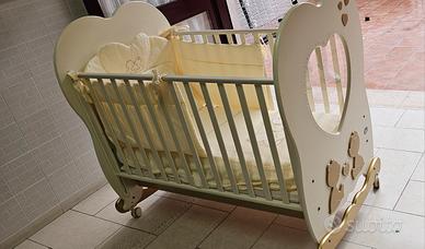 culla " cuore di mamma" linea swarovsky  panna