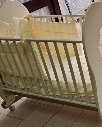 culla " cuore di mamma" linea swarovsky  panna