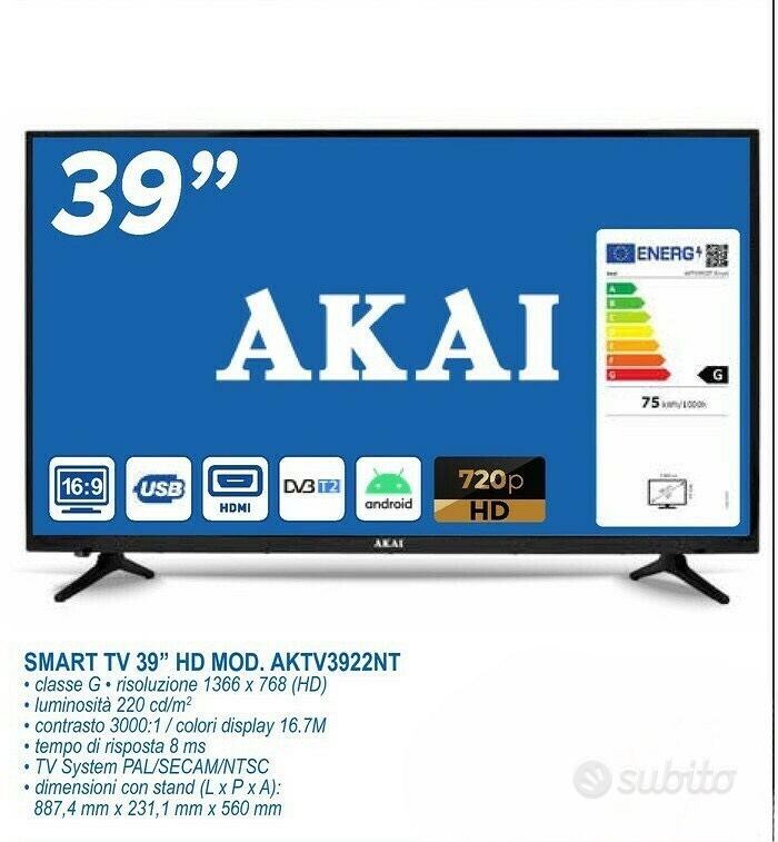 Smart tv 39 Akai - Audio/Video In vendita a Salerno