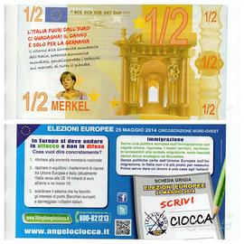 LEGA NORD BANCONOTA 1/2 MERKEL -2014