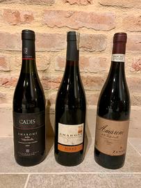 Tre vini Amarone della Valpolicella