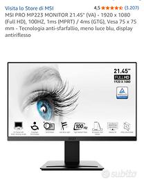 Montor MSI 22” nuovo
