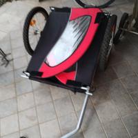 rimorchio per bicicletta porta bambini o eggetti