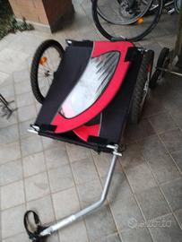 rimorchio per bicicletta porta bambini o eggetti