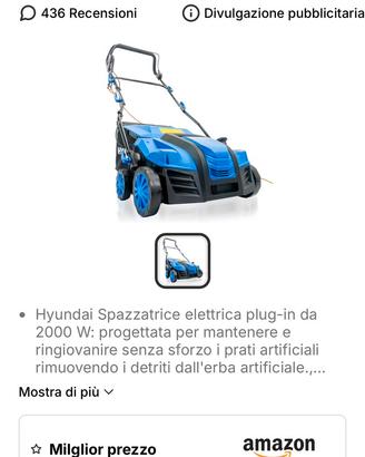 Spazzatrice per erba sintetica