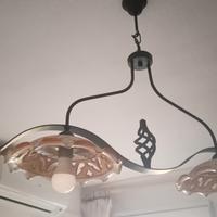  Lampadario artigianale in ferro battuto