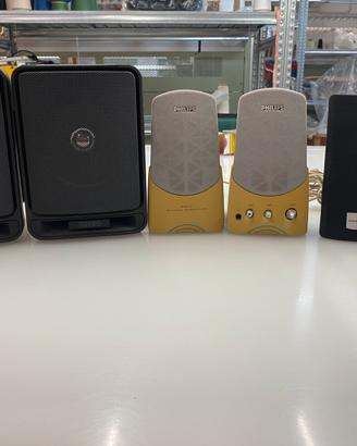 3 coppie di casse audio per pc tv