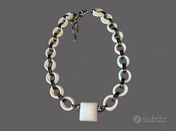 Collana SODINI bianca geometrica