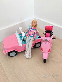 Lotto Barbie : Jeep+Scooter+Barbie