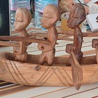 scultura barca arte africana 