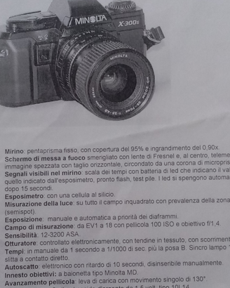Macchina fotografica Minolta X300s vintage