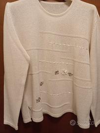 maglia misto cotone bianca classica