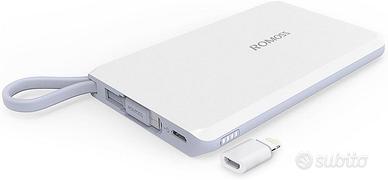 🔥Romoss Power Bank 5000 mAh ✅ Cavo Integrato