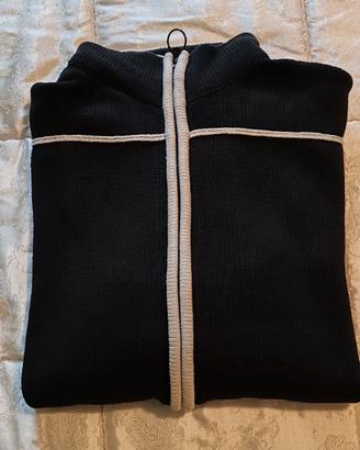 Maglione nero con zip