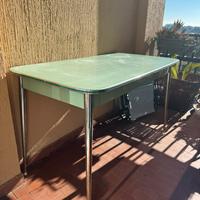 Tavolo formica verde menta da cucina anni 50/60