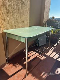 Tavolo formica verde menta da cucina anni 50/60