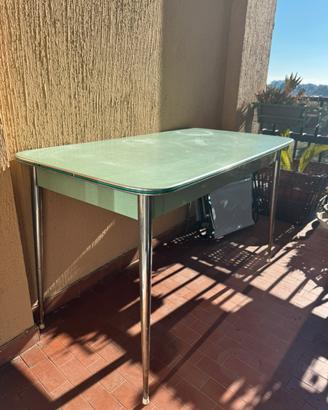 Tavolo formica verde menta da cucina anni 50/60