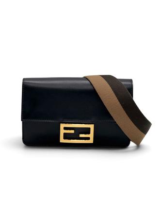 Fendi Mini Flat Baguette Nera
