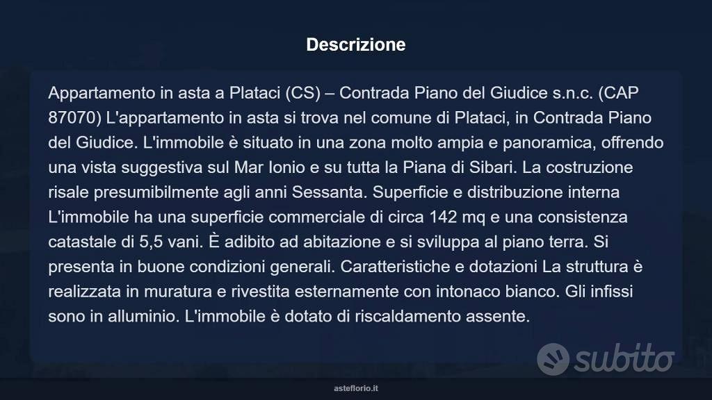 Appartamento – Plataci, Cosenza - Altro