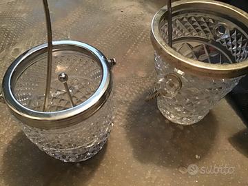 Due eleganti secchielli per il ghiaccio vintage