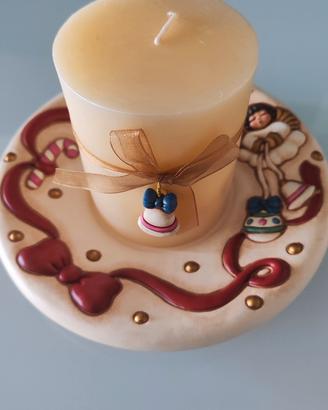 Thun porta candela  in ceramica con candela 