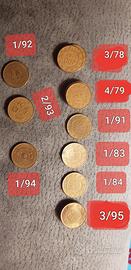 N.17 Monete da 200 Lire Italiane