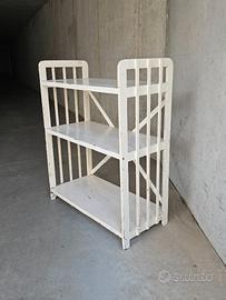 Libreria shabby chic bianca a ripiani 82x101 cm