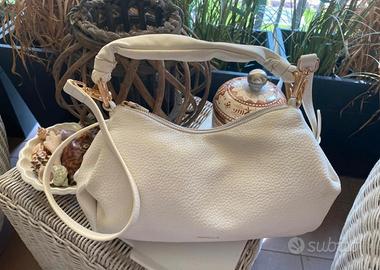 Borsa bianca a mano, a tracolla o a spalla