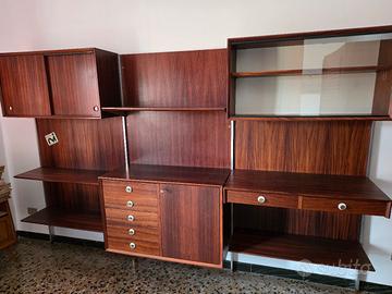 libreria modulare in palissandro anni 60
