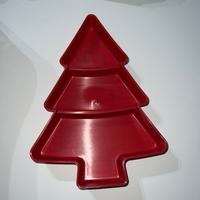 Piatto Albero di Natale Rosso