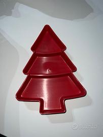 Piatto Albero di Natale Rosso