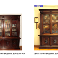 Libreria 4 ante e libreria artigianale a 2 ante