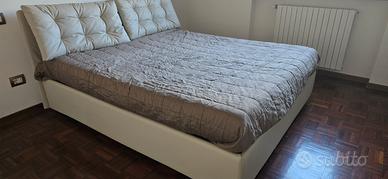 Letto contenitore due piazze con materasso