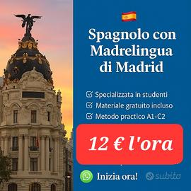 Lezioni di spagnolo online Madrelingua Madrid 12