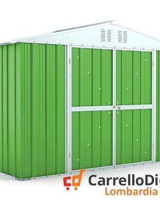 Box giardino lamiera zincata 327x155 verde chiaro