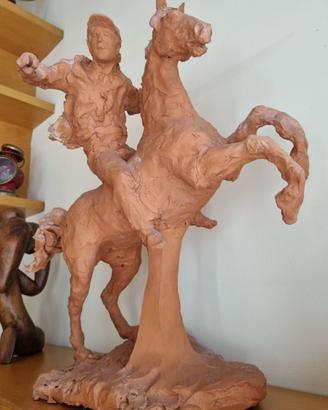 Statua in terracotta palio di Siena