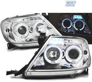 FARI TOYOTA HILUX 05-11 LED OCCHI ANGEL CROMATI