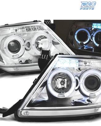 FARI TOYOTA HILUX 05-11 LED OCCHI ANGEL CROMATI