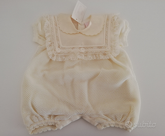Pagliaccetto neonata in cotone