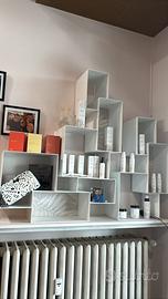 Mensole componibili in acciaio bianche